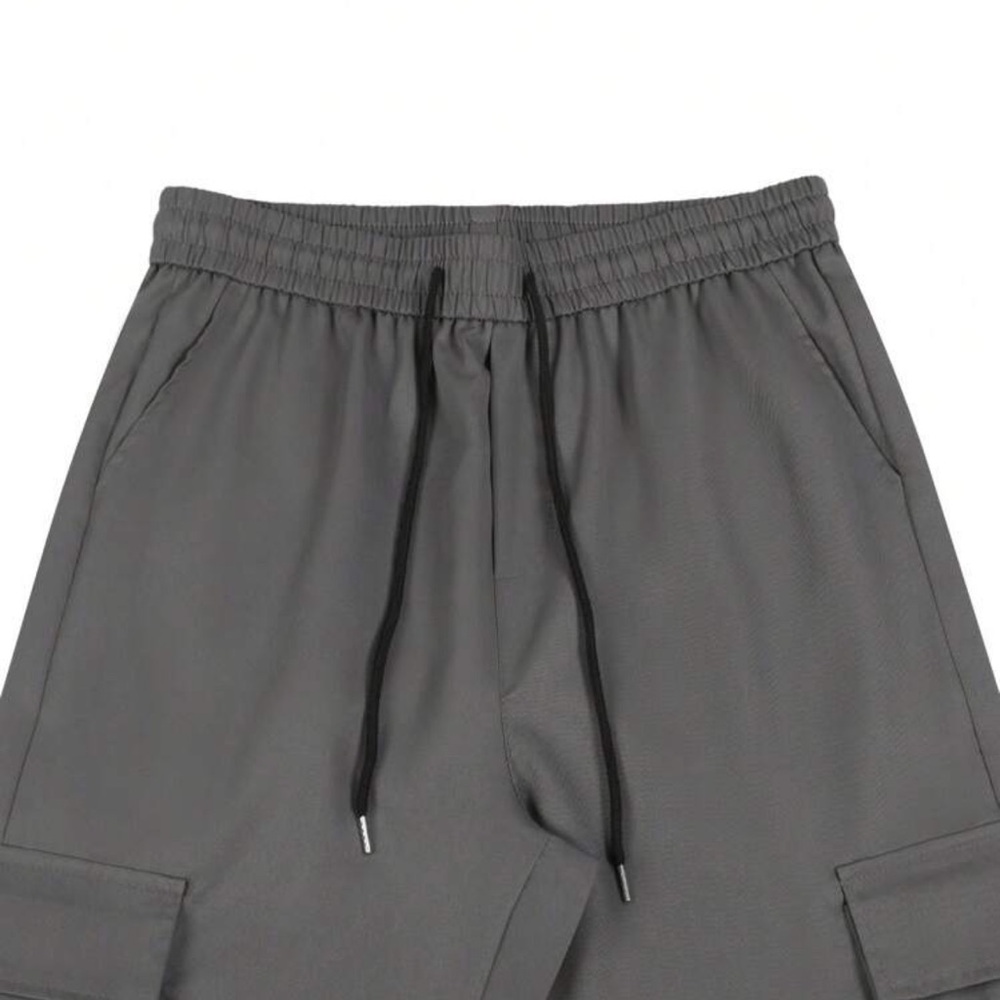 Manfinity Men's Loose Fit Cargo Pants With Flap Pockets And Drawstring Waist - Picture 5 of 6